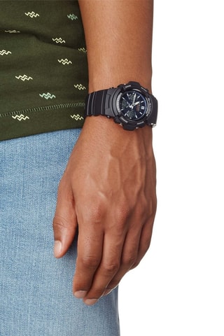 Reloj digital y analógico de resina - Cronómetro y alarma - Negro