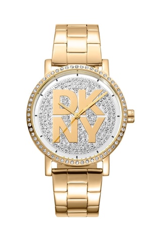 Reloj de cuarzo de acero - Dorado