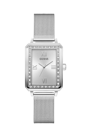 Reloj de cuarzo de acero - Plateado