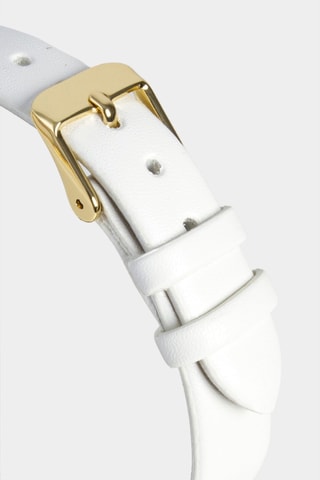 Reloj de cuarzo de poliuretano - Blanco y dorado