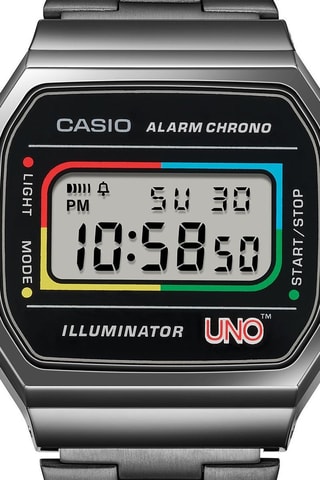 Reloj de cuarzo de acero - Cronómetro - Negro y gris