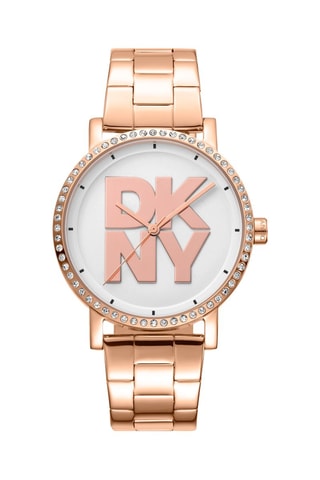 Reloj de cuarzo de acero - Rosa dorado