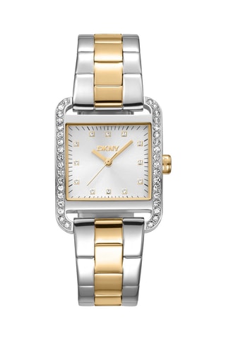 Reloj de cuarzo de acero Iconic - Plateado y dorado