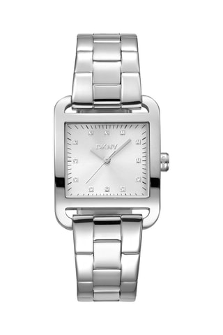 Reloj de cuarzo de acero Iconic - Plateado y blanco