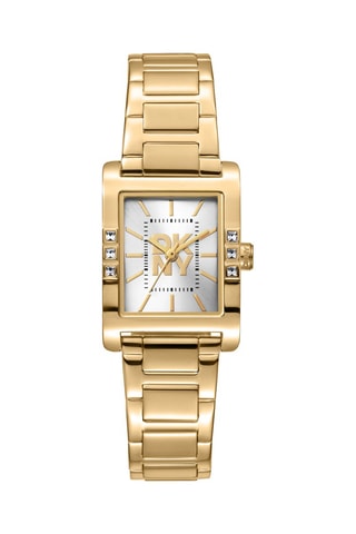 Reloj de cuarzo de acero Logo - Dorado y plateado