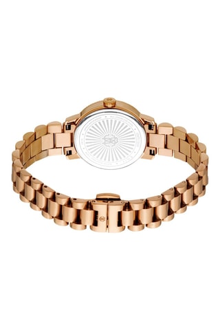 Montre à quartz en acier - Doré rose et bleu