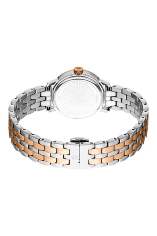 Reloj de cuarzo de acero - Plateado y rosa dorado