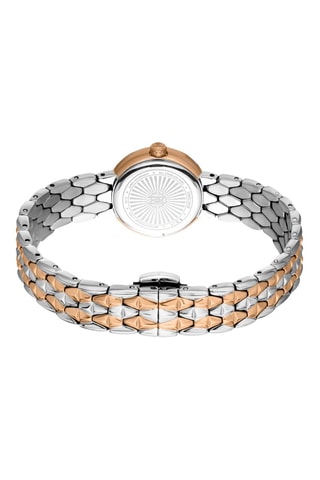 Reloj de cuarzo de acero - Plateado y rosa dorado