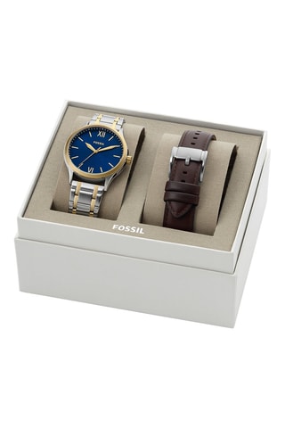 Reloj de cuarzo de acero Bannon - Dorado y plateado