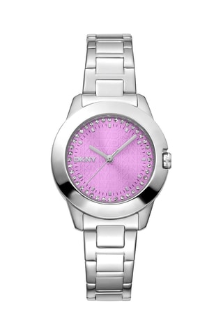 Reloj de cuarzo de acero - Plateado y rosa