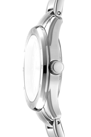 Reloj de cuarzo de acero - Plateado