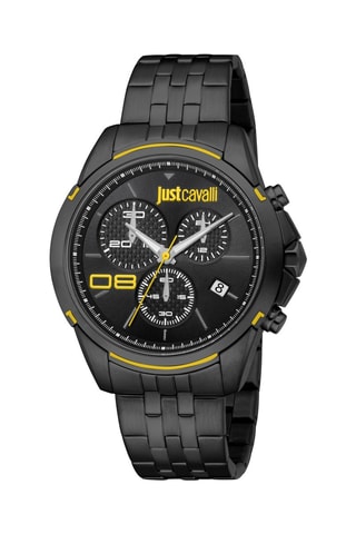 Reloj de cuarzo de acero - Cronógrafo - Negro