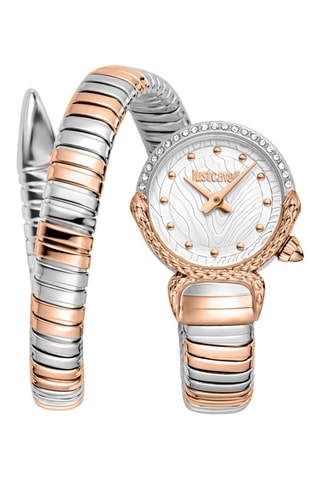 Reloj de cuarzo de acero - Plateado y rosa dorado