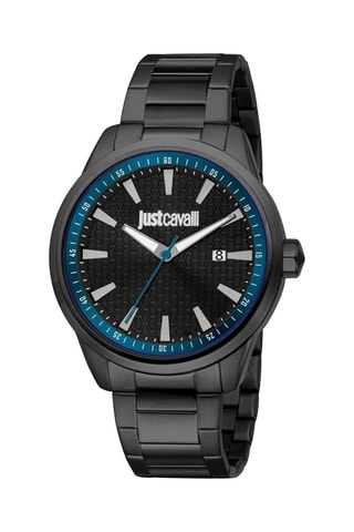 Reloj de cuarzo de acero - Negro