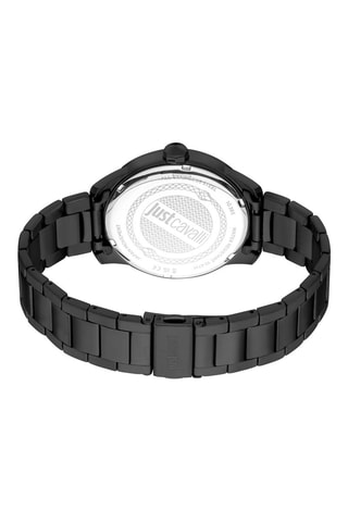 Reloj de cuarzo de acero - Negro