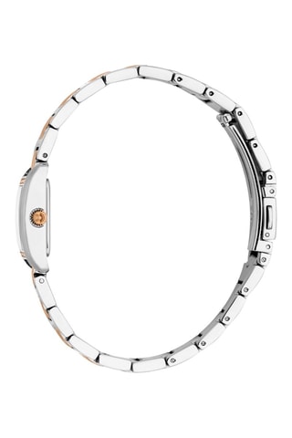 Montre à quartz en acier - Argenté et doré rose