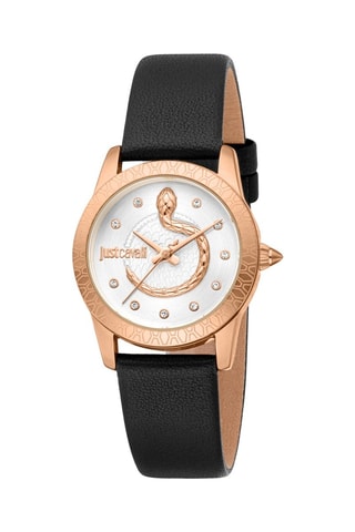 Reloj de piel con cristales checos