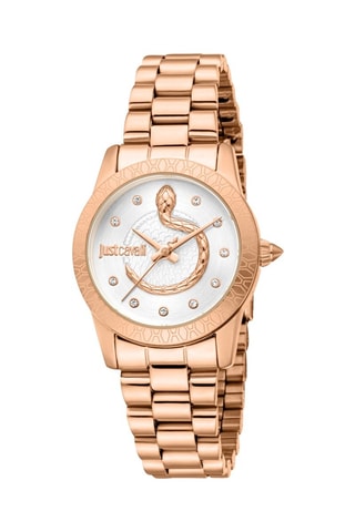 Reloj de cuarzo de acero con cristales checos