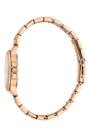 Reloj de cuarzo de acero y cristales checos - Rosa dorado y plateado