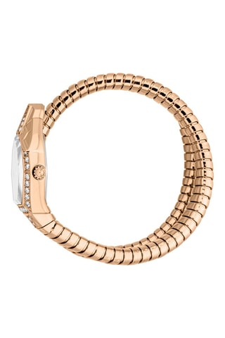 Reloj de cuarzo de acero - Rosa dorado y blanco