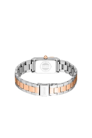 Reloj de cuarzo de acero y cristales checos Dolcezza - Plateado y dorado