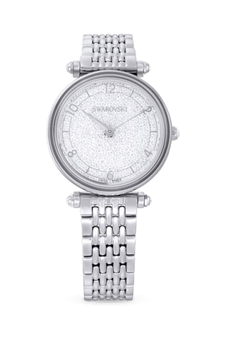 Reloj de cuarzo de acero con cristales Swarovski Crystalline Wonder - Plateado