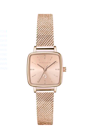 Reloj de cuarzo de acero - Rosa dorado