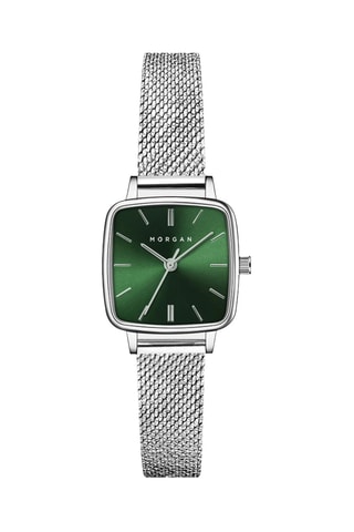 Reloj de cuarzo de acero - Plateado y verde