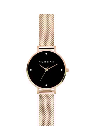 Reloj de cuarzo de acero - Rosa dorado