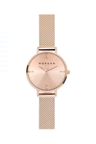 Reloj de cuarzo de acero - Rosa dorado