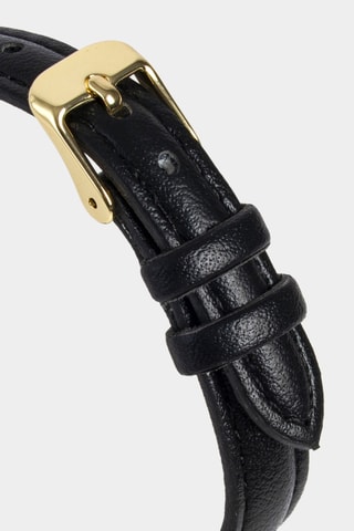 Reloj de cuarzo de poliuretano - Negro y dorado