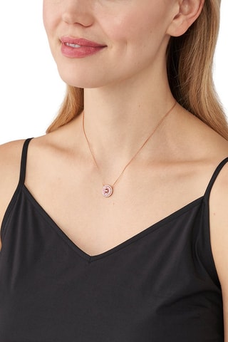 Collar - Plata, bañado en oro rosa y circonita