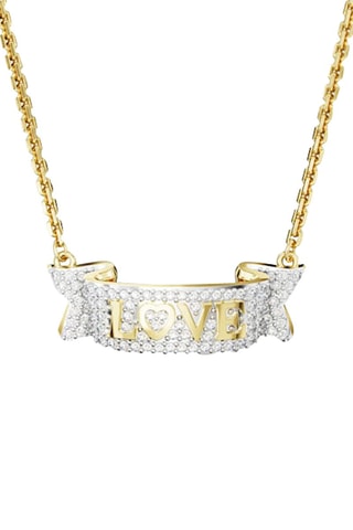 Collar con cristales Swarovski Volta Love - Blanco