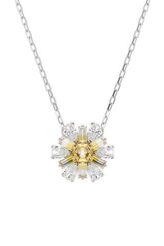 Colgante con cristales Swarovski - Amarillo y blanco