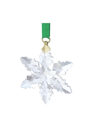 Adorno para colgar chapado en oro amarillo Annual Edition - 5,3 x 0,8 x 3,9 cm - Blanco