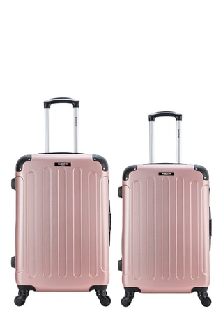 Valigia media e valigia grande Madrid (M/L) - 64/95 l - Nero, rosa e dorato