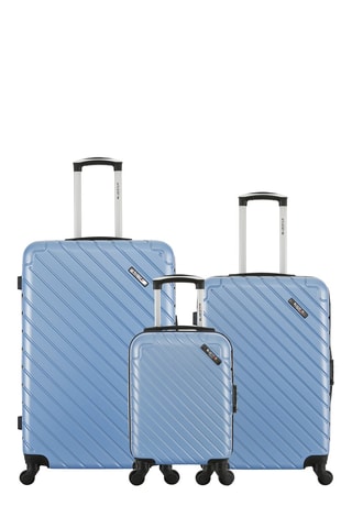 Set 3 valigie - Celeste - 75/65/46 cm