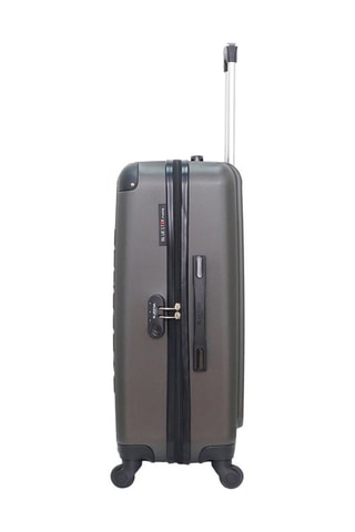 Valigia media Bucarest - 64 l - Bianco, nero, rosso, argentato e grigio