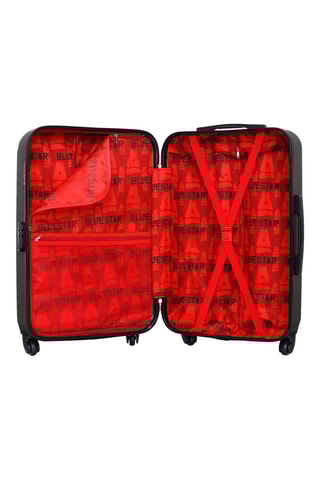 Valigia media Bucarest - 64 l - Bianco, nero, rosso, argentato e grigio