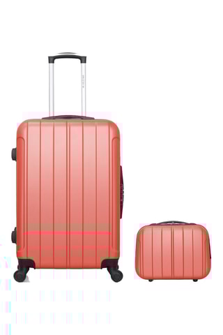 Valigia media e beauty-case Bluestar Napoli - Corallo  - 41/30 cm