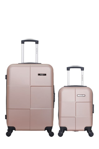 Valigia media e valigia XXS Bluestar Miami - Dorato rosa - 41/32 cm