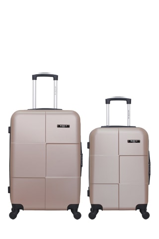 Valigia media e bagaglio a mano Bluestar Miami - Rosa dorato - 41/35 cm