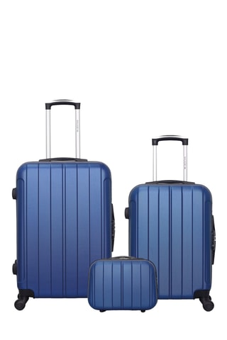 Set 2 valigie e beauty-case Bluestar Napoli - Navy - 65/55/30 cm