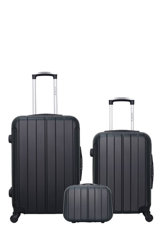 Set 2 valigie e beauty-case Bluestar Napoli - Nero - 65/55/30 cm