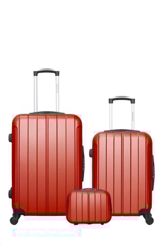 Set 2 valigie e beauty-case Bluestar Napoli - Rosso - 65/55/30 cm