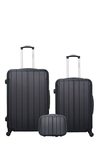 Set 2 valigie e beauty-case Bluestar Napoli - Nero - 75/55/30 cm