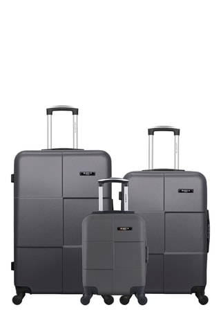 Set 3 valigie Bluestar Miami - Grigio scuro - 75/65/46 cm