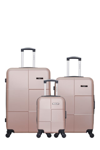 Set 3 valigie Bluestar Miami - Rosa dorato - 75/65/46 cm