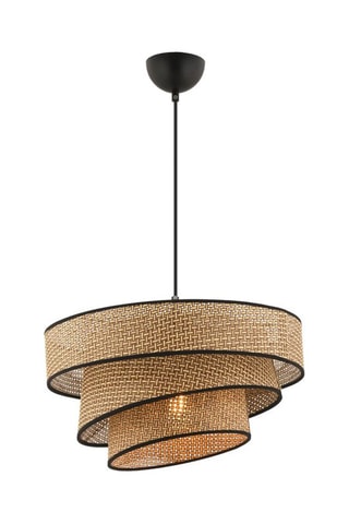 Lámpara de techo Couper Hazeran - Negro y beige - 45 - 60 W