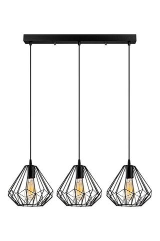 Lámpara de techo Diamond - Negro - 3 x 100 W